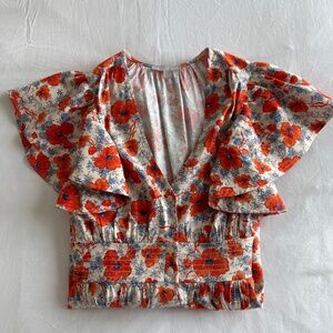 Chelsea28 Ruffle Sleeve Linen Dress